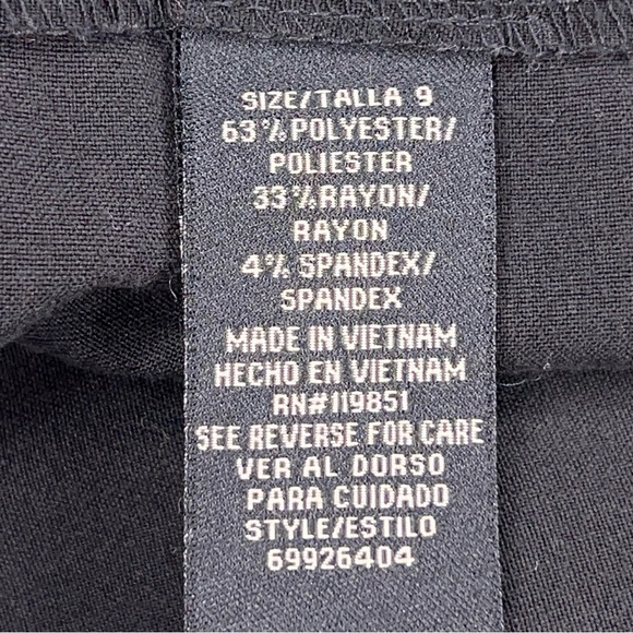 Y2K Era Size 9 Star City Black Bootcut Pants Stretch Classic Juniors Dress Pants - Picture 13 of 14